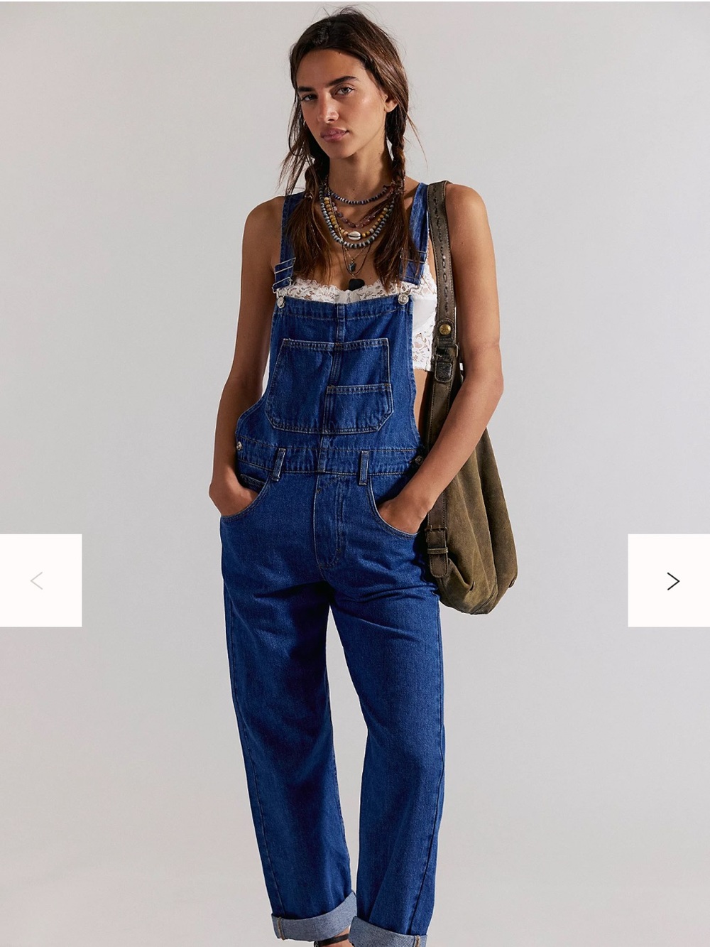 NWT Free People Ziggy Slouchy Denim Overalls